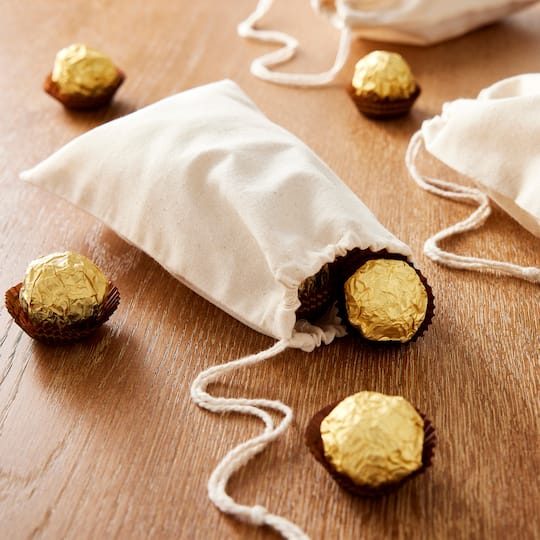 Cream Favor Muslin Bags by Celebrate It™, 12ct.